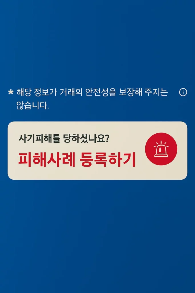더치트 사기피해를 당했을 때 피해사례 등록하는 방법을 알려주는 이미지