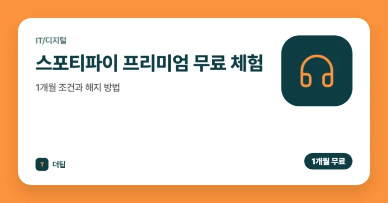 스포티파이 프리미엄 무료 체험 (2026): 1개월 조건과 해지 방법