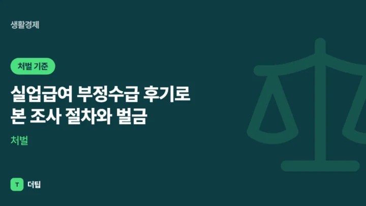 실업급여 부정수급 후기로 본 조사 절차와 벌금·처벌 (2026)