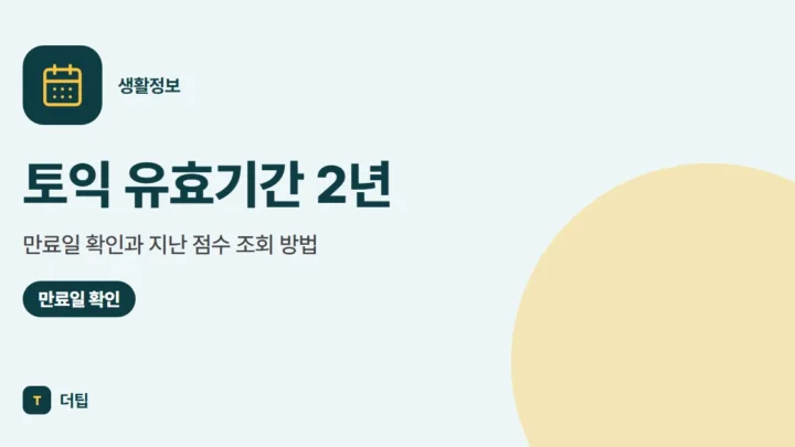토익 유효기간 2년, 만료일 확인과 지난 점수 조회 방법 (2026)