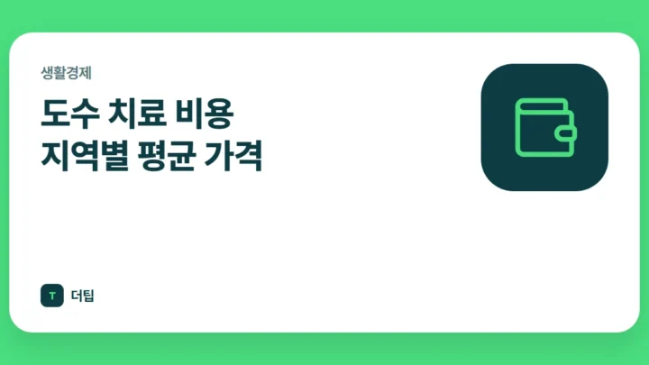 도수 치료 비용 지역별 평균 가격 (2022)