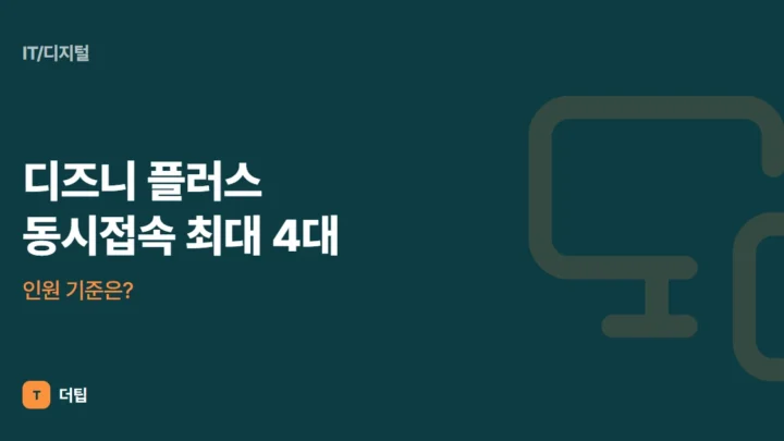 디즈니 플러스 동시접속 최대 4대, 인원 기준은?
