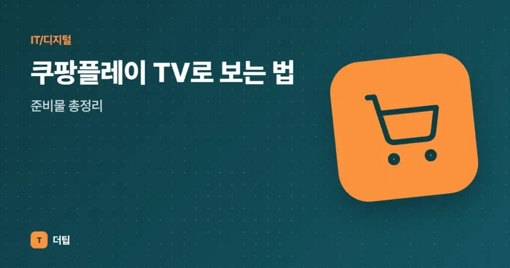 쿠팡플레이 TV로 보는 법, 준비물 총정리