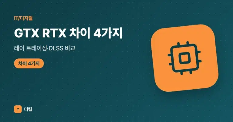 GTX RTX 차이 4가지, 레이 트레이싱·DLSS 비교 (2026)