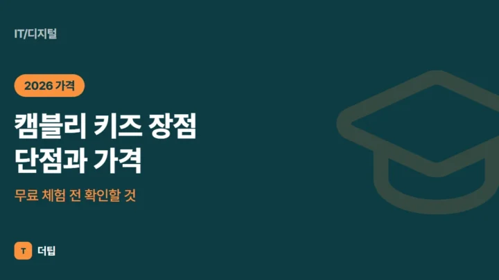 캠블리 키즈 장점 단점과 가격, 무료 체험 전 확인할 것 (2026)
