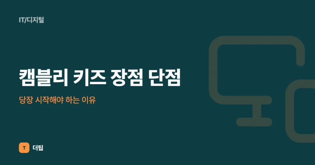 캠블리 키즈 장점 단점, 당장 시작해야 하는 이유