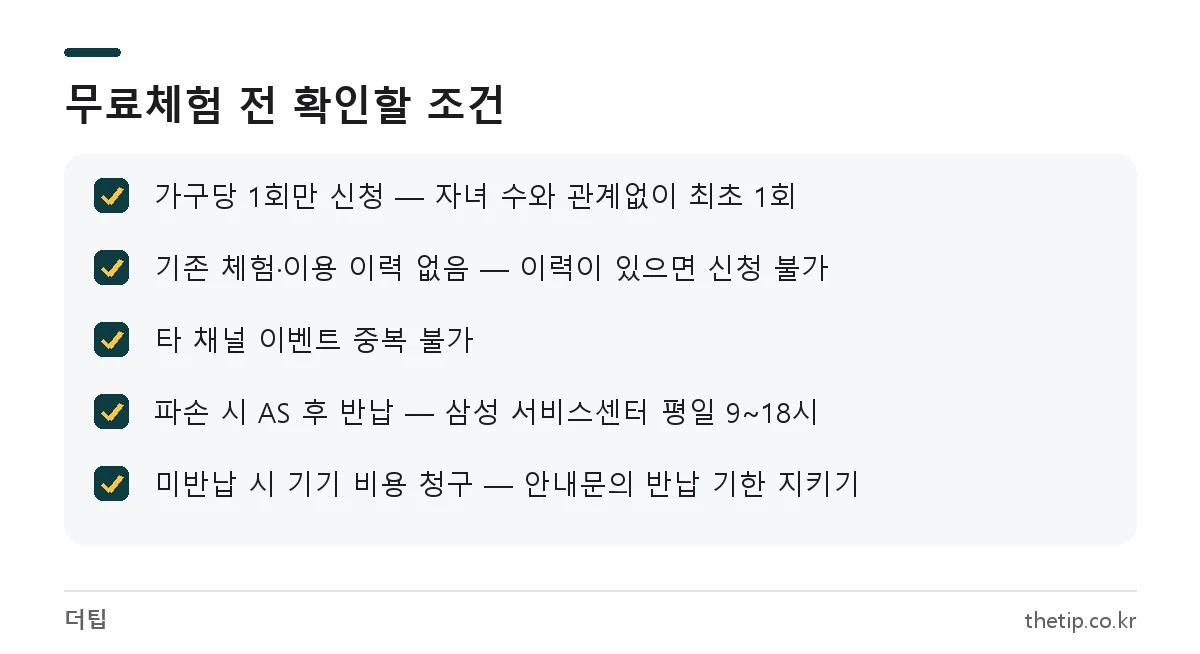 밀크티아이 무료체험 신청 조건과 기기 반납 주의사항 체크리스트