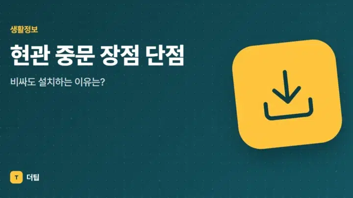현관 중문 장점 단점, 비싸도 설치하는 이유는?