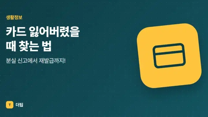 카드 잃어버렸을 때 찾는 법, 분실 신고에서 재발급까지!