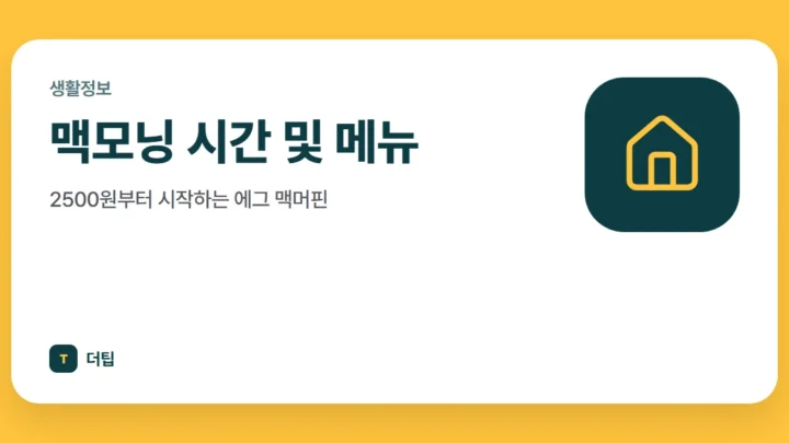 맥모닝 시간 및 메뉴, 2500원부터 시작하는 에그 맥머핀