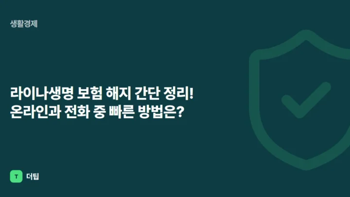 라이나생명 보험 해지 간단 정리! 온라인과 전화 중 빠른 방법은?